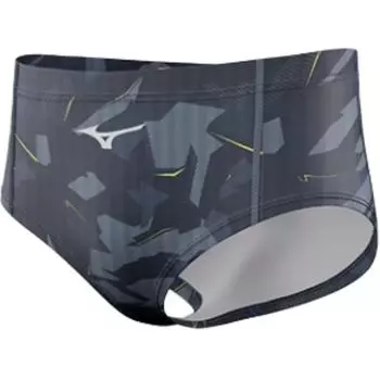 Mizuno Quick-Drying Fashionable Skin-Friendly Soft Swim Trunks Men swimwear Black Gray N2CBC133 2XL