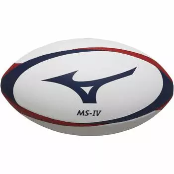 MIZUNO Rugby Football Union Certified Rugby Ball White x Navy x Red R3JBA94000 [Japan Ball] MS-IV (Size 4)