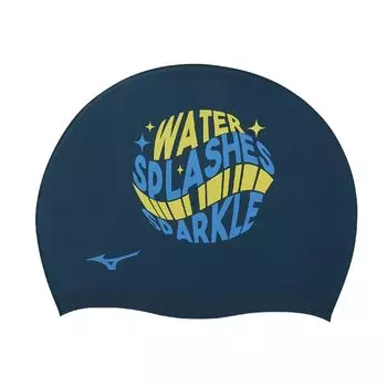 Mizuno Силиконовая шапочка для соревновательного плавания N2JWC543 Унисекс Один размер подходит большинству Темно-синий,