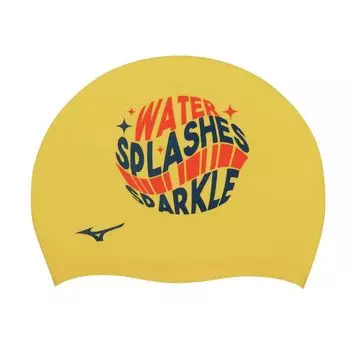 Mizuno Силиконовая шапочка для соревновательного плавания N2JWC543 Унисекс Один размер подходит всем Желтый Все,