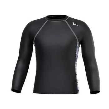 Mizuno Солнцезащитный быстросохнущий купальный костюм с длинным рукавом для мужчин, черный N2CA2103 M