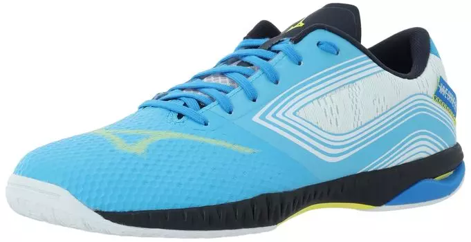 Mizuno Table Tennis Shoes Wave Drive EL Lightweight Cushioning Light cm 2E Blue/Yellow/Black 25.0