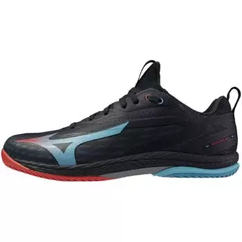 Mizuno Table Tennis Shoes Wave Drive Neo 4 Lightweight Cushioning Indoor Gym Dark Gray x Red x Blue cm 2E 23.0