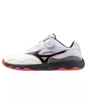 Mizuno Table Tennis Shoes Wave Medal SP5 Stability Cushioning Resilience cm 2E White/Black/Red 25.0