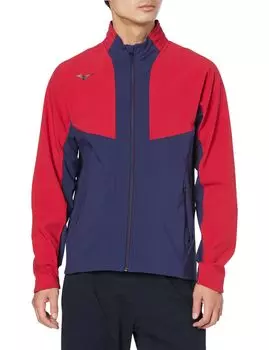 Mizuno Tech Shield Training Ski Patrol Size M Jacket, Windproof, Stretch, Water-Repellent, 32MCA552, Men s, Red,