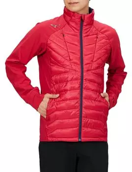 Mizuno Techfill Hybrid Training Cold Weather Ski Patrol Size 32MEA535 Jacket, Protection, Moisture-Wicking, Heat-Retaining, Washable, Red, M,
