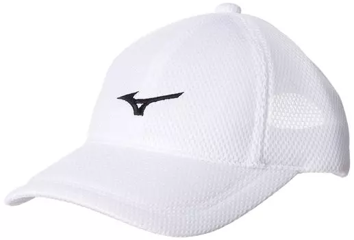 Mizuno Tennis for Club Activities and cm Cap, 62JW8500, Practice, Unisex, White/Black, 56.0-60.0