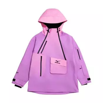 Mizuno теплая водонепроницаемая ветрозащитная лыжная куртка на молнии с капюшоном куртки унисекс градиент-розовый Z2CEA502 XL