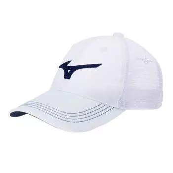 Mizuno Tour American Mesh One Size Fits All Cap, Men s, E2MW2010, White/Navy,