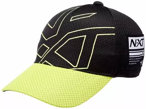Mizuno Training Size F N-XT Cap, 32JW0105, Black/Lime, Japan, (Free Size)