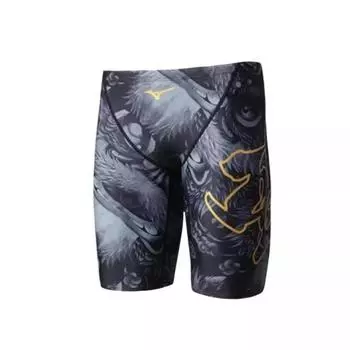 Mizuno Удобные облегающие гладкие шорты для плавания с пятью точками, мужские купальные костюмы, львиный цвет, N2CBB108 M