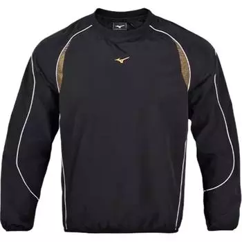 Mizuno Waterproof Pullover Casual Football Hoodie Men hoodies Black Gold P2CE19Z178 M