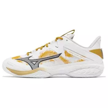 Mizuno Wave Claw Neo 2 Wide Year of the Dragon Кроссовки унисекс Белый Черный-Устричный Mp-Золотой 71GA227042 39