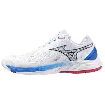 Mizuno Wave Fang 2 Wide Белые Темно-синие Унисекс Кроссовки Васильковый 71GA231330 36.5