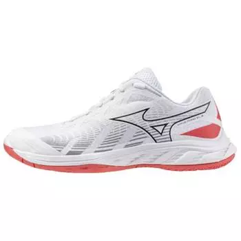 Mizuno Wave Fang EL 2 Wide White Coral Red Unisex Sneakers 71GA242325 36.5