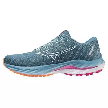 Mizuno Wave Inspire 19 ослепительно синие женские кроссовки белые 411398-5B00 36