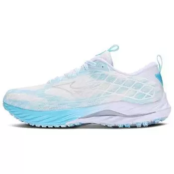 Mizuno Wave Inspire 20 SP Белые Серебристые Синие Светящиеся Кроссовки Унисекс J1GC246102 46