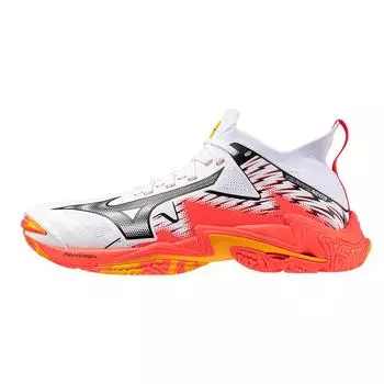Mizuno Wave Lightning Neo 3 Daybreaker Pack Unisex Sneakers White Fiery-Coral Citrus V1GA240298 36.5