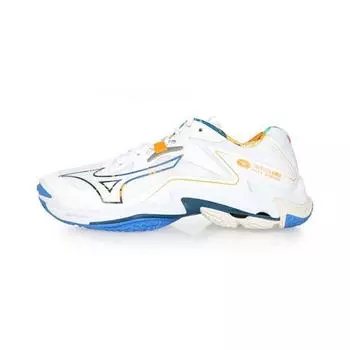 Mizuno Wave Lightning Z8 Белые марокканские синие кроссовки унисекс Carrot-Curl V1GA240056 45