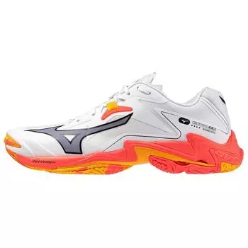 Mizuno Wave Lightning Z8 Daybreaker Pack Unisex Sneakers White Fiery-Coral Citrus V1GA240098 40.5