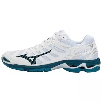 Mizuno Wave напряжение белые матросские синие кроссовки унисекс серебро V1GA216086 45