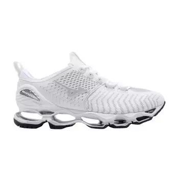 Mizuno Wave Prophecy Waveknit Белые кроссовки унисекс Серые J1GR194970