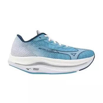 Mizuno Wave Rebellion Flash 2 River Blue женские кроссовки Blue-Wing-Teal White J1GD243571 38.5