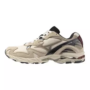 Mizuno Wave Rider 10 Casual Light Beige x Beige x Size 2E Sneakers, Gray, 23.0 cm,