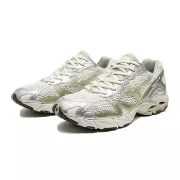 Mizuno Wave Rider 10 x Light Green x 2E Sneakers, Off-White Silver, 30.0 cm,