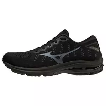 Mizuno Wave Rider 25 Waveknit Черные Темно-Серые Мужские Кроссовки J1GC217515 42.5