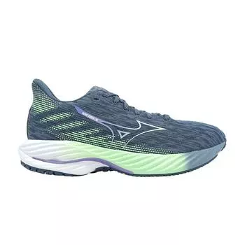 Mizuno Wave Rider 28 Citadel Neo Mint женские кроссовки сине-белые J1GD240371 40