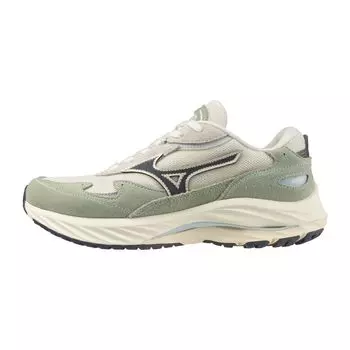 Mizuno Wave Rider B Casual Fashion Light Green x Black x Size 2E Sneakers, Beige, 23.0 cm,