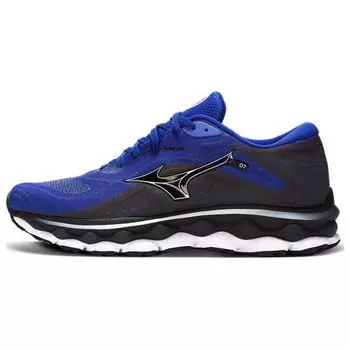 Mizuno Wave Sky 7 Surf The Web Dress Синие кроссовки унисекс Серебряное платье-блюз J1GC230254 40.5