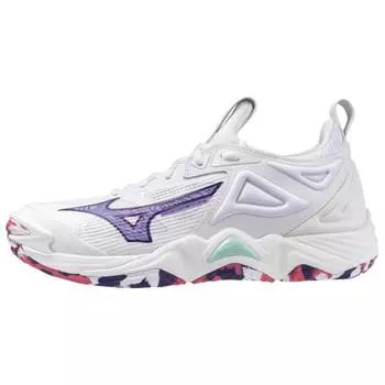 Mizuno Женские кроссовки Wave Momentum 3 Белые Фиолетовые Индиго Камелия-Роза V1GC231220 37