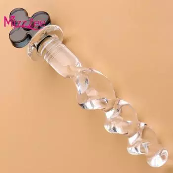 Mizz Zee Анальная пробка для очистки Антидеформированная легкая пробка Секс-игрушка со стеклянной жопой