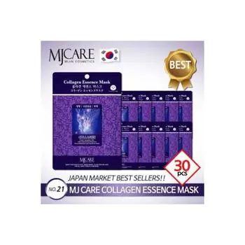 MJ Care Essence Mask Pack 80 sheets x 23g (8 types x 10 sheets) 1 pack per day