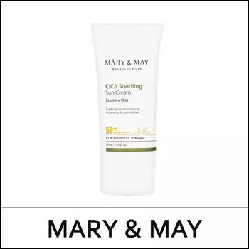 [МЭРИ И МЭЙ] (воли) Веганский успокаивающий солнцезащитный крем Cica 50 мл