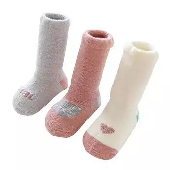 МК комплект из 3-х уютных пастельных гольфов для девочек, корейские детские товары