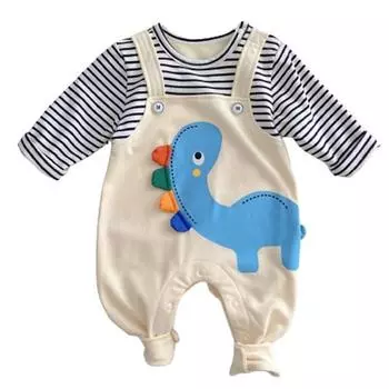 MK Rainbow Dinosaur Stripe Space, размер 66, лучшая детская одежда, Корея