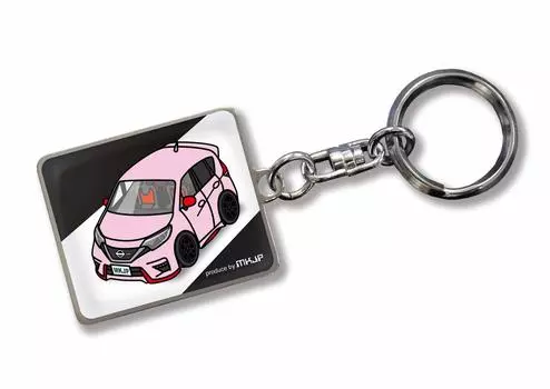 MKJP Custom Key Chain Nissan Notebook Nismo E12 Base: Black, Pink