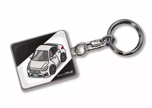 MKJP Custom Key Chain Nissan Skyline HV37 Base: Black, Silver
