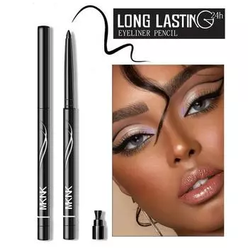 MKNK Водостойкая гелевая подводка для глаз и карандаш для бровей с точилкой коричневый