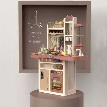 Младенческая блестящая 93 см детская кухонная игрушка игровой домик кухонный набор 65 шт ролевые игры имитация кухни детские кулинарные игрушки