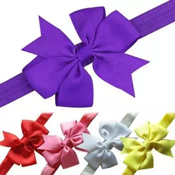 Младенческие девочки дети милый цветок волос бант головные уборы детские аксессуары повязка на голову красный