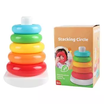 Младенцы и малыши Раннее детское образование Башня Складывающиеся игрушки Цвет Познание Вращающиеся Складывающиеся Игрушки Кольца One Size
