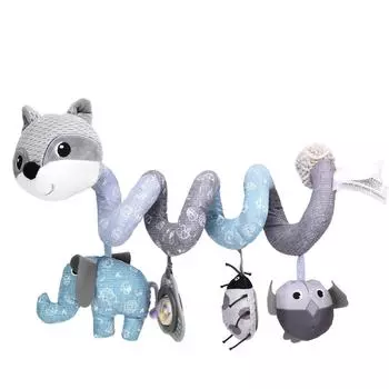Младенец Лисица Спираль Плюшевая Активность Подвесные Игрушки Милые Многофункциональные Детские Спиральные Плюшевые Игрушки для