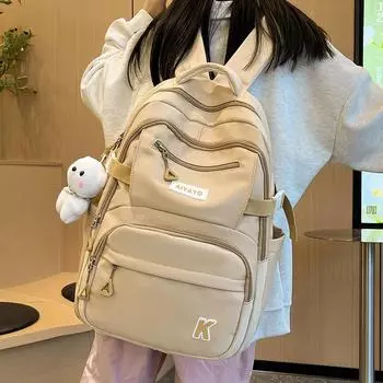 Младшие школьники, школьный рюкзак большой емкости, школьный рюкзак, дорожный рюкзак белый