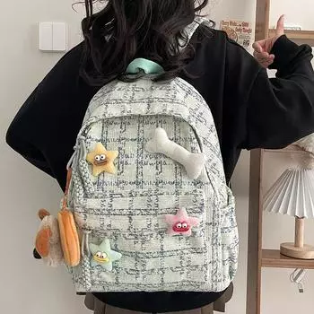 Младший Старший Школьник Школьный Рюкзак Большой Емкости Рюкзак Унисекс синий