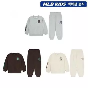 Mlb Kids Varcity Brushed Sweatshirt Set Grey/110