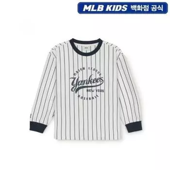 Mlb Kids Varsity Stripe Baseball Long Sleeve Tee navy/110
